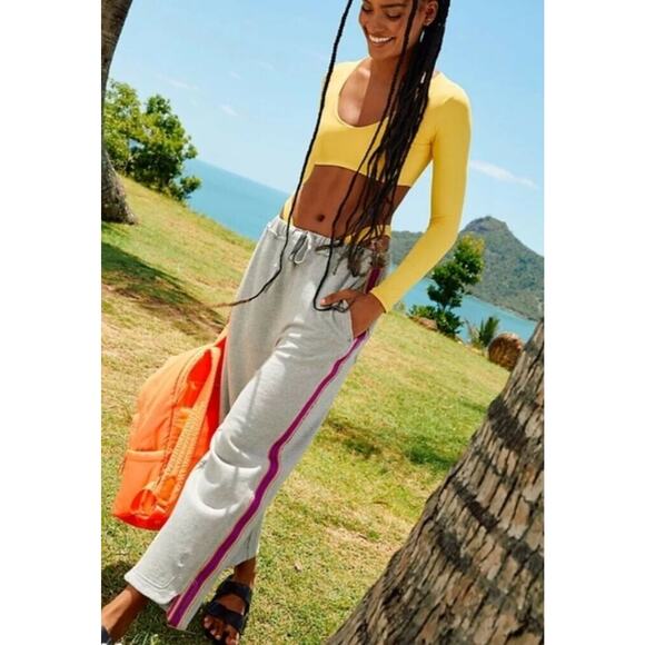 Free People Movement Womens Prep Time Heather Gray Sweatpants Track Pants Small - Picture 7 of 8